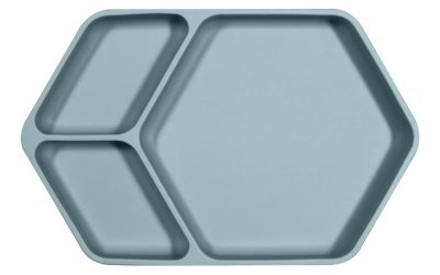 Farfurie pentru copii din silicon Kindsgut Plate, 25 X 16 cm, albastru