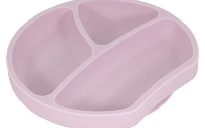 Farfurie pentru copii din silicon Kindsgut Plate, ø 20 cm, roz