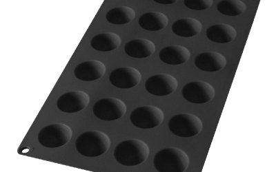 Formă din silicon pentru 24 mini prăjituri Lékué, negru