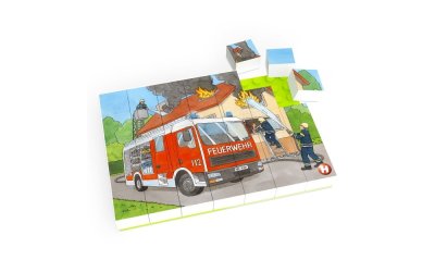 Puzzle pentru copii Pompierii Hubelino