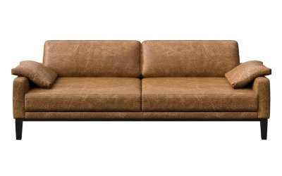 Canapea din piele MESONICA Musso, maro, 211 cm