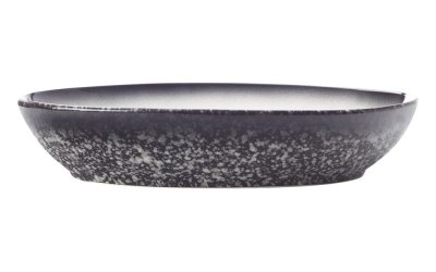 Bol oval din ceramică Maxwell & Williams Caviar, lungime 30 cm, alb – negru