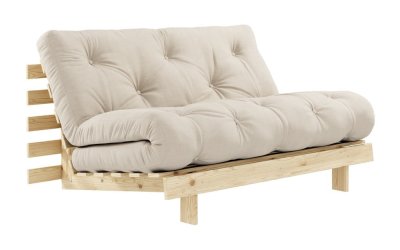 Canapea extensibilă bej 140 cm Roots – Karup Design