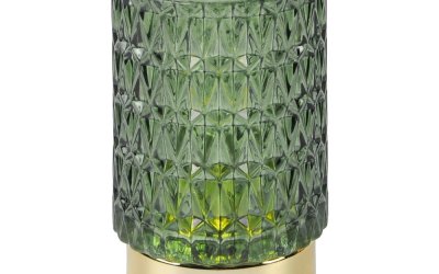 Decorațiune luminoasă din sticlă cu LED PT LIVING Diamond, verde