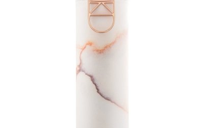 Sticlă din sticlă borosilicată cu husă din piele artificială Equa Mismatch Lava, 750 ml, roz