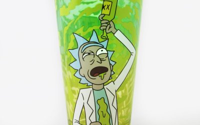 Pahar Big Mouth Inc. Rick & Morty Wrecked, 470 ml, verde
