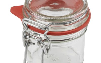 Borcan din sticlă cu închidere ermetică (clip) și garnitură Dr. Oetker Jar, 135 ml