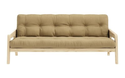 Canapea extensibilă maro/bej 204 cm Grab – Karup Design
