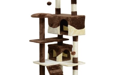 Pawhut ansamblu de joaca pisici, 4 nivele, 50x50x132cm | AOSOM RO