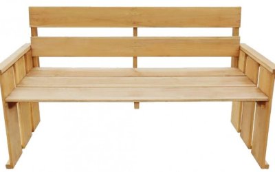 Banca de gradina din lemn de pin tratat 160x55x89 cm