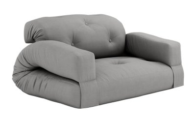 Canapea gri extensibilă 140 cm Hippo – Karup Design
