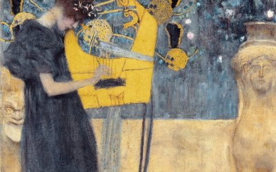 Reproducere pe pânză după Gustav Klimt – Music, 70 x 55 cm