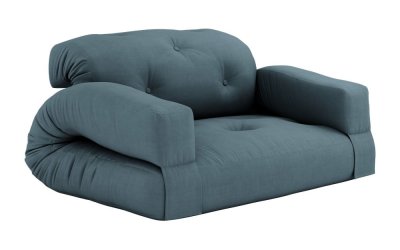 Canapea albastră extensibilă 140 cm Hippo – Karup Design