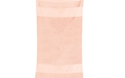 Prosop de plajă din bumbac Sunnylife Summer Stripe, 175 x 90 cm, roz
