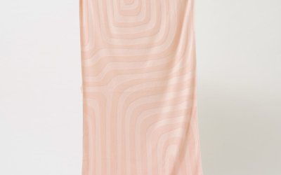 Prosop de plajă din bumbac Sunnylife Luxe, 160 x 90 cm, roz