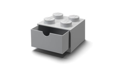 Cutie de birou LEGO® Brick gri cu sertar, 15,8 x 11,3 cm