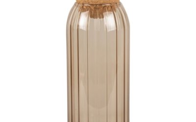 Borcan din sticlă cu capac din plută PT LIVING Gem, înălțime 24 cm, maro