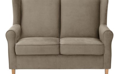 Canapea din catifea Max Winzer Lorris, 139 cm, maro
