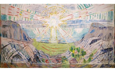 Reproducere tablou Edvard Munch – The Sun, 70 x 40 cm