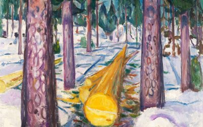 Reproducere tablou Edvard Munch – The Yellow Log, 60 x 45 cm