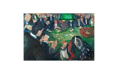 Reproducere tablou Edvard Munch – At the Roulette Table in Monte Carlo, 40 x 26 cm