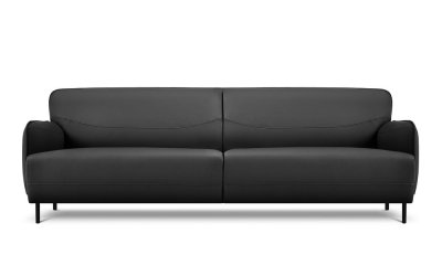 Canapea din piele Windsor & Co Sofas Neso, 235 x 90 cm, gri închis