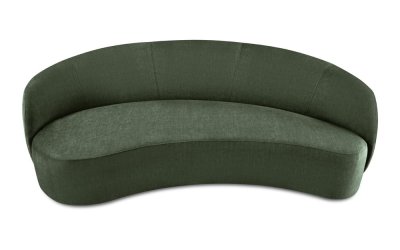 Canapea asimetrică din catifea Mazzini Sofas Debbie, colț stânga, verde