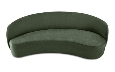 Canapea asimetrică din catifea Mazzini Sofas Debbie, colț dreapta, verde
