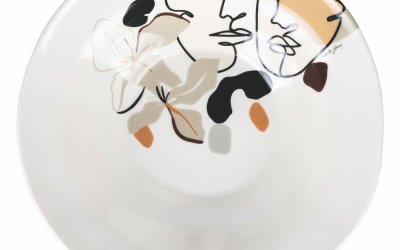 Bol din ceramică pentru salată Villa d’Este Face to Grey, ø 39 cm