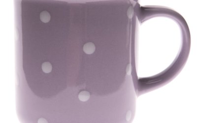 Cană ceramică Dakls Dottie, 350 ml, violet