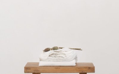 Cearșaf alb din fibre de cânepă 200×140 cm – Linen Tales