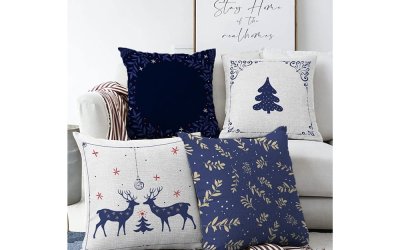 Fețe de pernă de Crăciun în set de 4 55×55 cm Merry Christmas – Mila Home