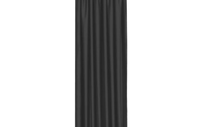 Draperie semi-opacă neagră 250×100 cm – Mila Home