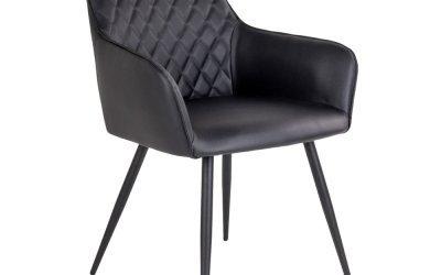 2 scaune de dining negre Harbo – House Nordic