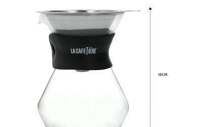 Carafă din sticlă borosilicată cu filtru din oțel inoxidabil 0,4 l La Cafetiere – Kitchen Craft