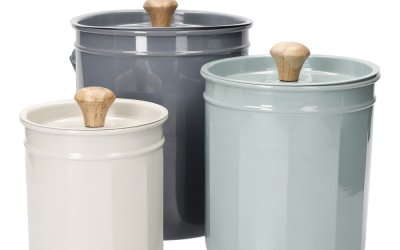 Containere din oțel pentru deșeuri compostabile în set de 3 – Kitchen Craft