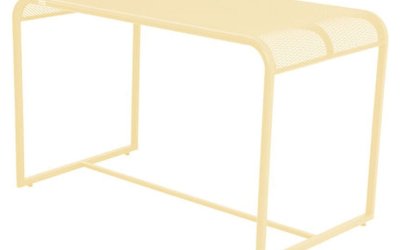 Măsuță de balcon metalică, 63 x 110 cm, galben MWH – Garden Pleasure