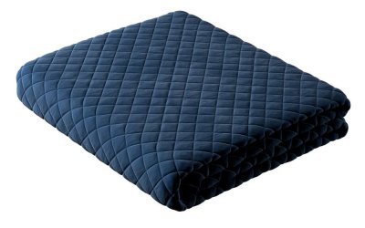 Cuvertură albastră matlasată pentru pat dublu 170×210 cm Posh Velvet – Yellow Tipi