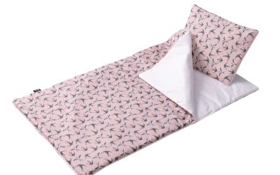Sac de dormit pentru copii Pink & Swallows – Yellow Tipi
