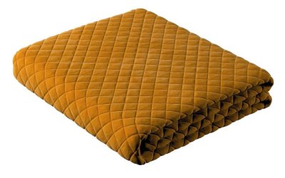 Cuvertură galbenă matlasată pentru pat dublu 170×210 cm Posh Velvet – Yellow Tipi