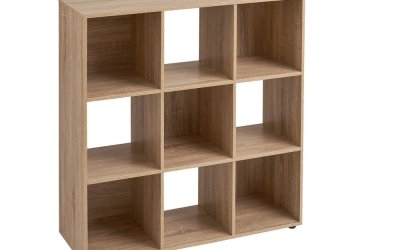 Bibliotecă cu aspect de lemn de stejar 90×91,5 cm Cube – Casa Selección