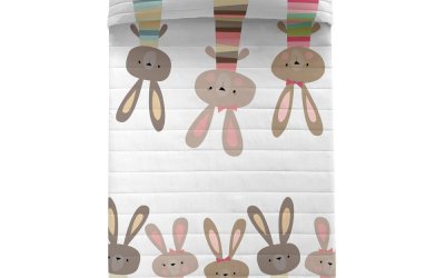 Cuvertură pentru copii din bumbac 260×180 cm Rabbit family – Moshi Moshi