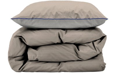 Lenjerie de pat bej din bumbac organic pentru pat de o persoană/extinsă 140×220 cm Frame – Södahl
