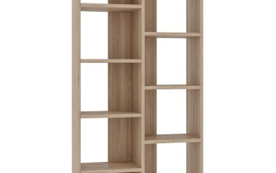 Bibliotecă cu aspect de lemn de stejar 72×124 cm Keota – Kalune Design