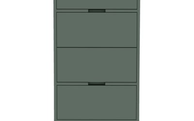 Comodă înaltă gri-verde 60×127 cm Lipp – Tenzo