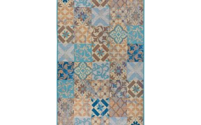 Covor albastru de tip traversă 75×150 cm Cappuccino Mosaik – Hanse Home