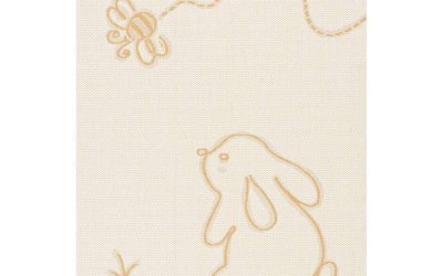 Covor pentru copii galben-bej antialergic 170×120 cm Rabbit and Bee – Yellow Tipi