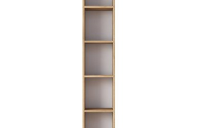 Bibliotecă cu aspect de lemn de nuc 30×170 cm Allen – Kalune Design