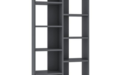 Bibliotecă gri antracit 72×124 cm Keota – Kalune Design