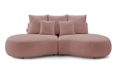 Canapea din stofă bouclé roz 260 cm Saint-Germain – Bobochic Paris